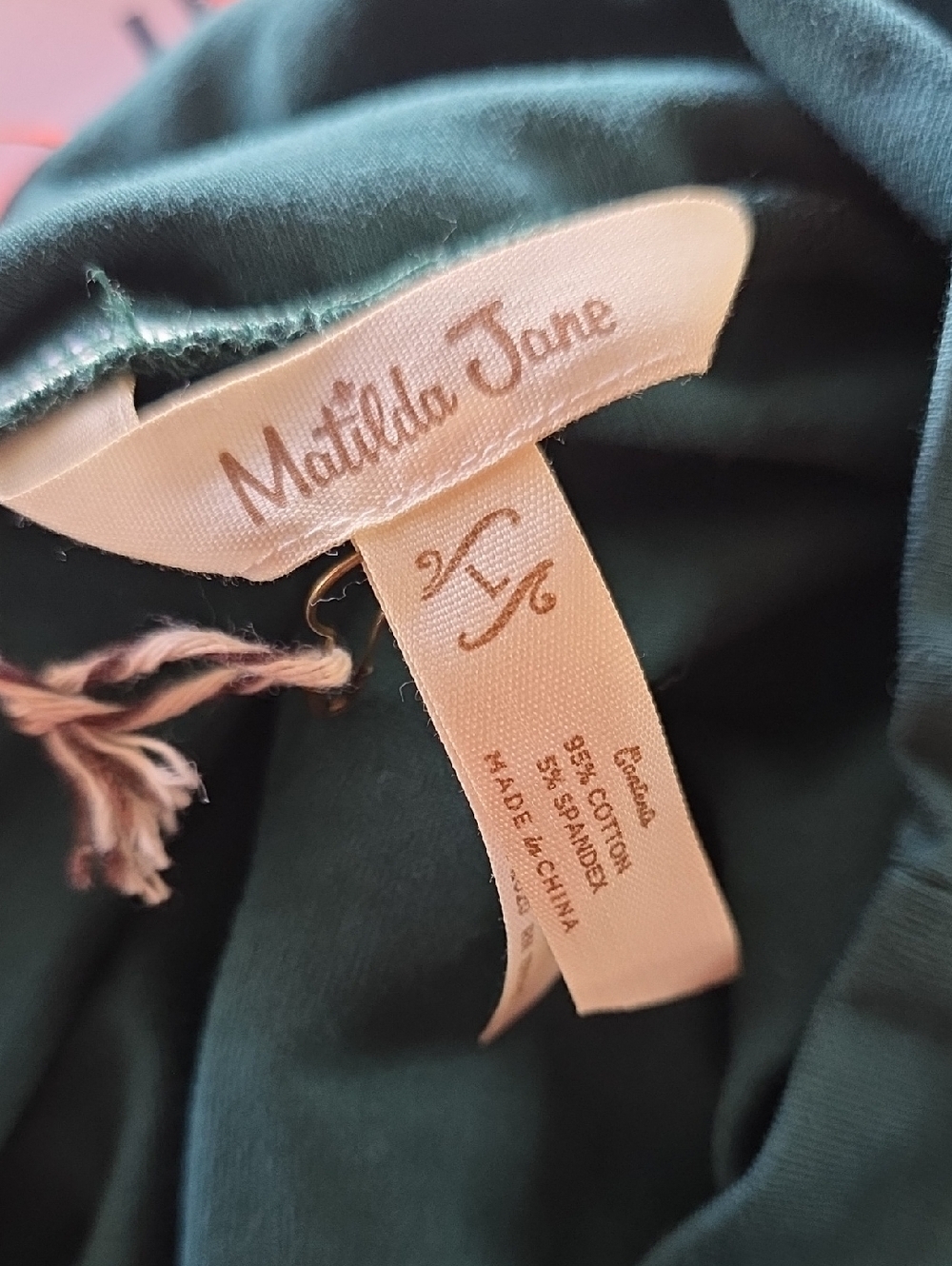 Matilda Jane Forest Green Pants with Embroidered Patch - Picture 6 of 6